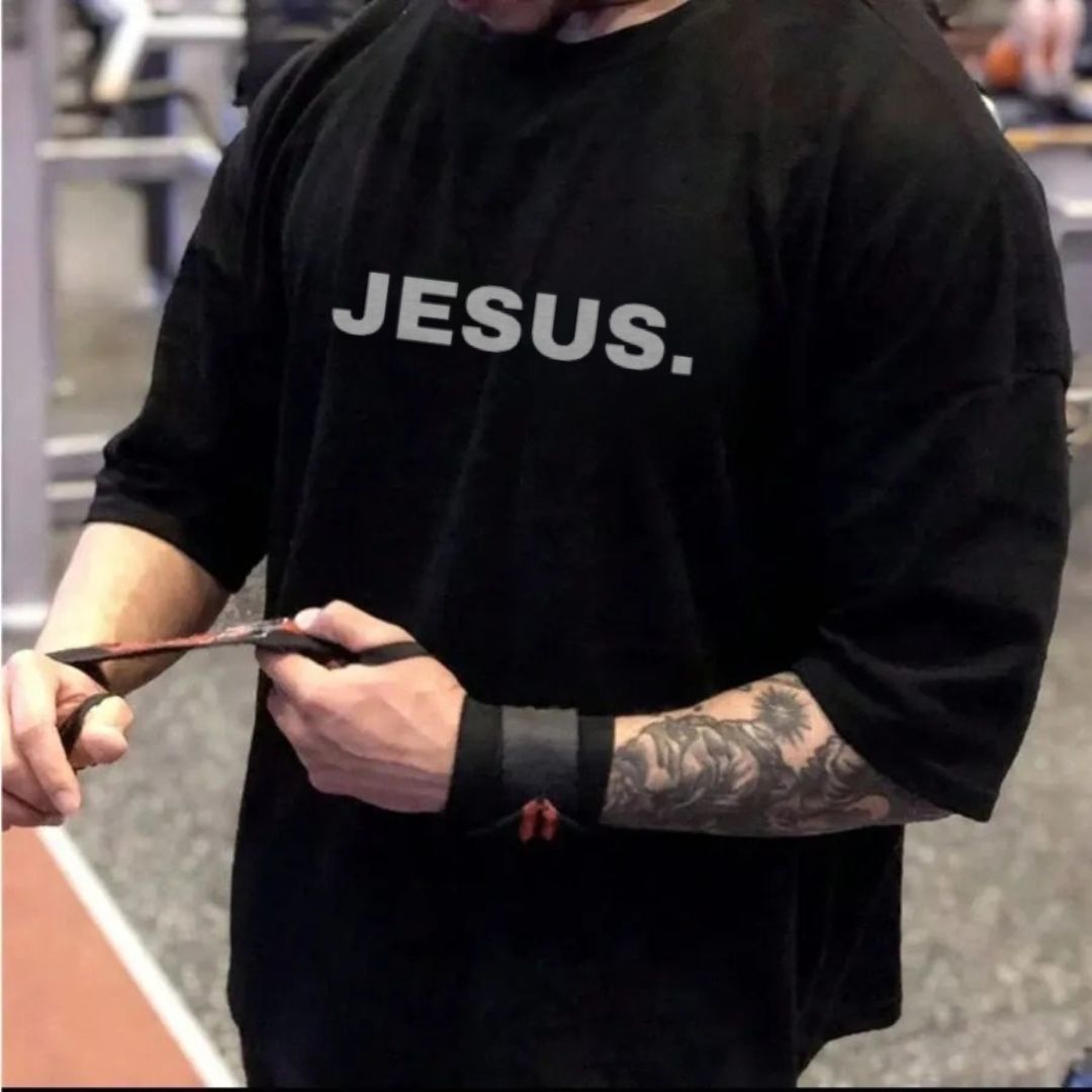 Camiseta Evangélica Preta - Jesus