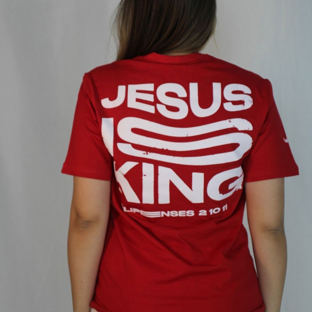 Camiseta Evangélica Vermelha – Jesus Is King